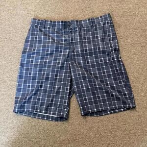 Nike blue plaid golf shorts Size 36 #golfwear #summer